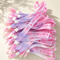 Bracelets en tissu personnalisés pour événements, bandes de sécurité en tissu personnalisées avec fermeture à glissière unidirectionnelle, rubans imprimés pour fêtes