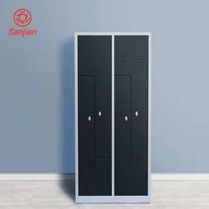Sanjian nouveau design gris <span class=keywords><strong>6</strong></span> porte battante chambre Z/LShape vêtements placard de rangement armoire métal armoire acier casier - Product Image 2