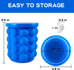 In the Trend Silicone Ice Cube Tray & Ice Block <b>Maker</b> Mold Eco-Friendly Ice <b>Cream</b> Tub - Product Image 3