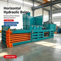 Presse à balles hydraulique à commande PLC 375-1200 kg/balle, machine à presser le papier usagé, presse à cartons