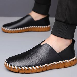Zapatos Casuales de Cuero para Hombre, Sin Cordones, Suaves, Antideslizantes, Cómodos, Transpirables, con Suela Versátil, Diseño Moderno y a la Moda - Product Image 6