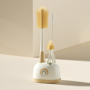 Bachoo 4-en-1 Kit de brosse à bouteille en silicone nettoyeur de mamelon et de paille Logo personnalisable nettoyeur de bouteille d'eau multi-usage - Product Image 5