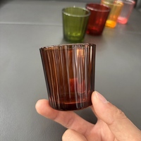 Lot de 6 bougeoirs en verre pour bougies chauffe-plat, 6 couleurs et 6 motifs variés, pour table de mariage, décoration intérieure, décorations de fête vertes