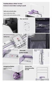 Vali nhôm cao cấp mở phía trước, tay cầm rộng, có ngăn đựng laptop và cổng sạc USB - Product Image 6