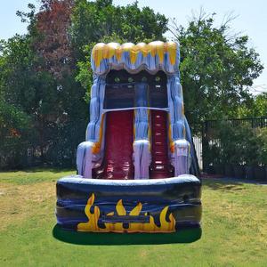 Tobogán Acuático Inflable Comercial <span class=keywords><strong>con</strong></span> Diseño de Llamas y <span class=keywords><strong>Piscina</strong></span> <span class=keywords><strong>para</strong></span> Niños y Adultos, <span class=keywords><strong>Alquiler</strong></span> <span class=keywords><strong>para</strong></span> Fiestas de <span class=keywords><strong>Verano</strong></span> al Aire Libre - Product Image 2