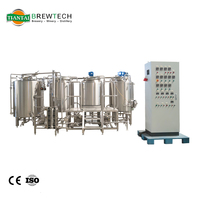Système de brasserie industriel 1500L à 3 cuves, chauffé à la vapeur, configuration complète de brasserie