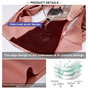 OEM mutandine d'epoca senza perdite riutilizzabili senza soluzione di continuità Culotte Menstruelle En Coton <span class=keywords><strong>Bio</strong></span> lavabile a 4 divani Culotte mestruazioni - Product Image 3