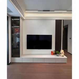 Gabinete de TV de pared moderno personalizado, muebles para el hogar, soporte de TV, gabinete moderno, gabinetes de exhibición de madera - Product Image 1