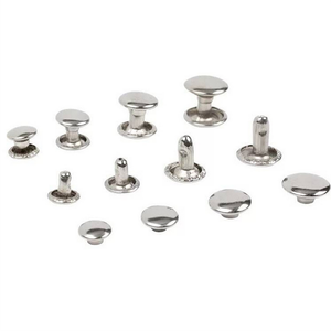 שטוח ראש פטריות עור חגורת קרפט מסמרות בגד הרבעה מתכת זוגי שווי מסמרות - Product Image 1