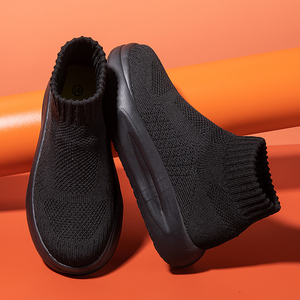 <span class=keywords><strong>Zapatillas</strong></span> deportivas personalizadas para niños y <span class=keywords><strong>niñas</strong></span>, zapatos de calcetín a la moda, informales, para caminar y correr, color negro - Product Image 3