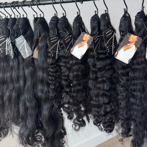 批发生双拉印度头发100% 角质层对齐人发生供体体波生发束供应商 - Product Image 2