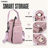 Sac de sport magnétique multifonctionnel 3-en-1 pour bouteille d'eau – Pochette de transport pour bouteille de sport