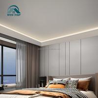 Profilé de plafond LED haut de gamme en aluminium pour bandes LED linéaires, profilé d'angle en aluminium pour bande lumineuse de plafond