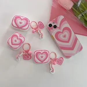 <span class=keywords><strong>BQC</strong></span> étui mode personnalisé mignon 3D fille coeur chaîne TPU écouteur sans fil pour Airpods Pro étui de protection accessoires pour Airpo - Product Image 1