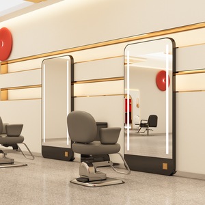 Mueble de Salón de Belleza y Peluquería Jincheng de Alta Calidad con Espejo LED y Lámpara de Lujo - Product Image 2