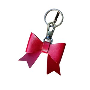 In stock, simple PU leather keychains, <b>bag</b> charms, sweet bow-shaped pendants, creative <b>key</b> <b>rings</b>. - Product Image 5