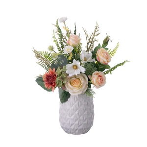 Bouquet de fleurs artificielles CallaFloral, mélange de roses, tissu tissé en plastique, décoration de mariage et de maison CF01422 - Product Image 5