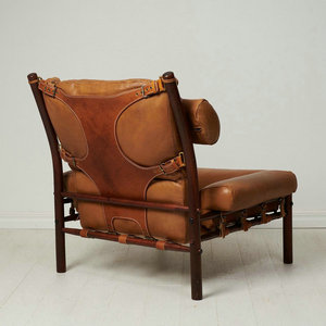 <span class=keywords><strong>Fauteuil</strong></span> en cuir vintage moderne du milieu du siècle des années 1970 chaise longue en bois antique avec appuie-tête chaises de salon pour ferme - Product Image 3