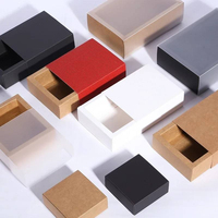 Boîte à tiroir en papier kraft personnalisée avec ruban de tirage pour les marques de cadeaux de détail