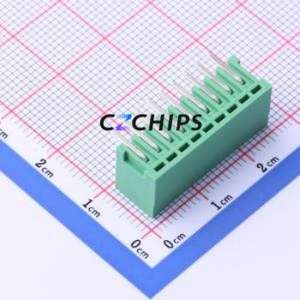 DB2ERC-2.54-9P-GN Plug-in Terminal Block Bent Lead Through Hole,P=2.54mm Board-to-Board / Socket - Closed 1x9P 2.54mm Green - Product Image 2