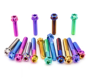 Bu lông titan hợp kim M6/M8/M10 hình hoa mai, mạ màu, dùng cho sửa chữa xe máy, phanh, ốc vít cố định, xử lý anodize. - Product Image 3