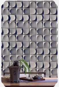 Onda placa PU impermeável ao ar livre placa fundo parede tridimensional placa de modelagem água ondulação - Product Image 6