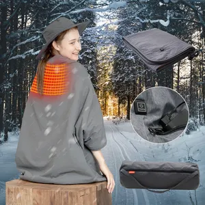 आउटडोर 12v डेरा डाले हुए यूएसबी गर्मी कंबल निविड़ अंधकार शाल धो सकते हैं कार गर्म बिजली का हीटिंग कंबल