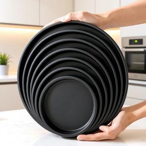 Ensemble de moules <span class=keywords><strong>à</strong></span> <span class=keywords><strong>pizza</strong></span> en acier au carbone épaissi antiadhésif CT09, plateau de cuisson rond et <span class=keywords><strong>moule</strong></span> <span class=keywords><strong>à</strong></span> gâteau pour four, outils de pâtisserie professionnels - Product Image 4