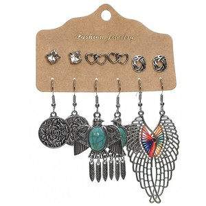 Fashion Jewelry <b>Earrings</b> <b>Set</b> Bohemia Style Alloy <b>Stud</b> <b>Earrings</b> Women's Vintage Ethnic Design - Product Image 5