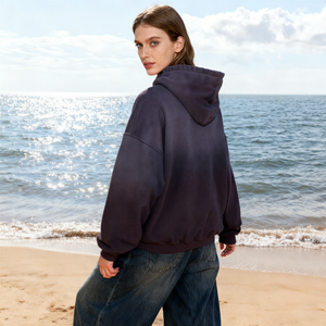 Sudadera con Capucha Extra Grande de Algodón de Lujo de 400 g/m² con Logotipo Personalizado TKAN476, Sudadera con Capucha Vintage Lavada al Ácido de Alta Calidad al por Mayor - Product Image 3