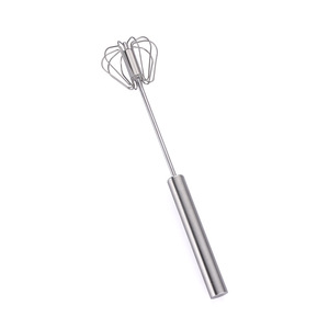Batidor de Huevos Semiautomático de Acero Inoxidable, Varilla Giratoria para Batir Huevos, Herramienta para Hornear, Mezclador de Crema y Huevos, Grado Alimenticio - Product Image 1