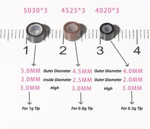 Micro cuentas forradas de silicona para extensión de cabello de <span class=keywords><strong>Punta</strong></span> Micro anillo enlaces cuentas 1000 uds/botella - Product Image 3