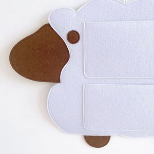Organisateur de pinces et épingles à cheveux, pochette de rangement pour accessoires, adorable sac de rangement en feutre durable en forme de mouton - Product Image 4