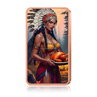 Barre de cuivre pur .999 personnalisée de 1 oz, collection fille en cuivre rouge fin, lingot massif de 1 once pour la vente en gros