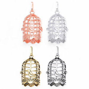 ASJEWELRY Plaqué Or Souhaitant Boules Creux Cage À Oiseaux Harmonie Carillon Ange <span class=keywords><strong>Bola</strong></span> Collier Pendentifs pour <span class=keywords><strong>Grossesse</strong></span> 2506 Pdtb121 - Product Image 1