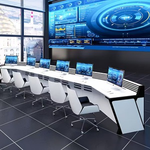 Moderna Console di spedizione in legno <span class=keywords><strong>per</strong></span> il monitoraggio della sala comando centro operazioni di sicurezza multimediale-mobili da ufficio durevoli - Product Image 3