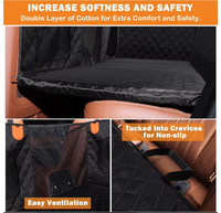 Housse de siège arrière pour chien 100 % imperméable, écologique, en tissu Oxford respirant, avec fond rigide, pour propriétaires de voitures