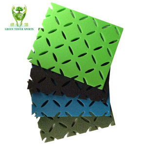 Coussin de choc en caoutchouc pour gazon synthétique gazon artificiel absorbant les carreaux de coussin de choc pour terrain de football <span class=keywords><strong>court</strong></span> de tennis - Product Image 1