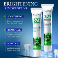 Dentifrice Blanchissant Menthe 100g Marque Blanche 377 Élimine les Taches Dentaires Soin Émail Haleine Fraîche Apaisant Sensibilité 12h OEM