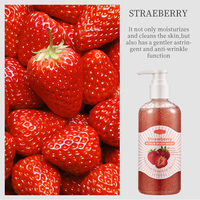 Gel douche de bain naturel à base de plantes marque propre en gros peau citron Kiwi cerise fraise gommage gel douche