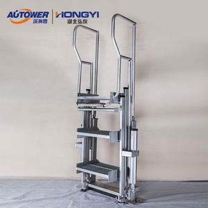 Telescopic Mở Rộng 1-6 Bước Thang Nhôm Nền Tảng Gấp Cầu Thang Với Lan Can Bước Cho Ngành Công Nghiệp Hóa Dầu - Product Image 4