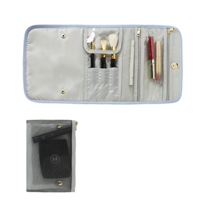 Sac de voyage en cuir PU de luxe pour femmes, style national vietnamien, pour le rangement des pinceaux de maquillage, avec fermeture à glissière - Product Image 2