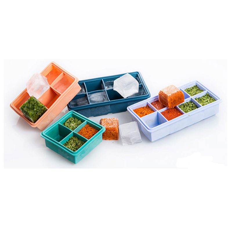 Food Grade Eco-Friendly Long Square Silicon Ice Cube Tray