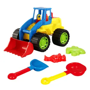Insieme di plastica del giocattolo della sabbia della spiaggia dei bambini dei giocattoli dell'automobile del carrello elevatore del gioco all'aperto di estate