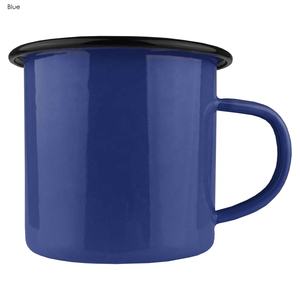 Venta al por mayor 350ml esmalte <span class=keywords><strong>Camper</strong></span> taza de acero inoxidable esmalte taza de café regalo promocional MS037 elegante taza de esmalte con asa Stock - Product Image 5