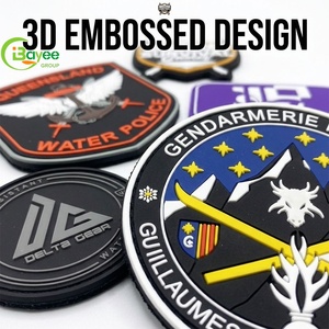 Eco-friendly Custom 3D Silicone Heat Transfer Patches Waterproof Embossed Silicone Rubber <b>Labels</b> for Outdoor Bags Apparel Hats - Product Image 2