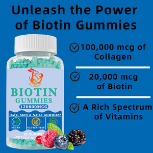 Gummies de Biotine en Gros pour Usines avec Vitamine B12 : Améliore la Hydratation et la Jeunesse de la Peau, Compléments Alimentaires à Base de Plantes - Product Image 1