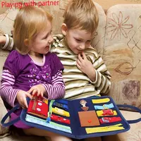 Giocattoli Montessori in età prescolare FullYoung giocattoli per l'apprendimento sensoriale del bordo impegnato del bambino legante robusto per i più piccoli autismo giocattoli attività Boa