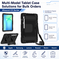 Étui robuste à 3 couches avec support, bandoulière et porte-stylo pour Samsung Tab S10 Lite S10 FE S9 FE 10.9 OEM ODM