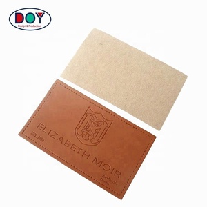 Design Custom Debossed Brand Logo PU Leather Clothing <strong>Labels</strong> for <strong>Jeans</strong> - Product Image 1